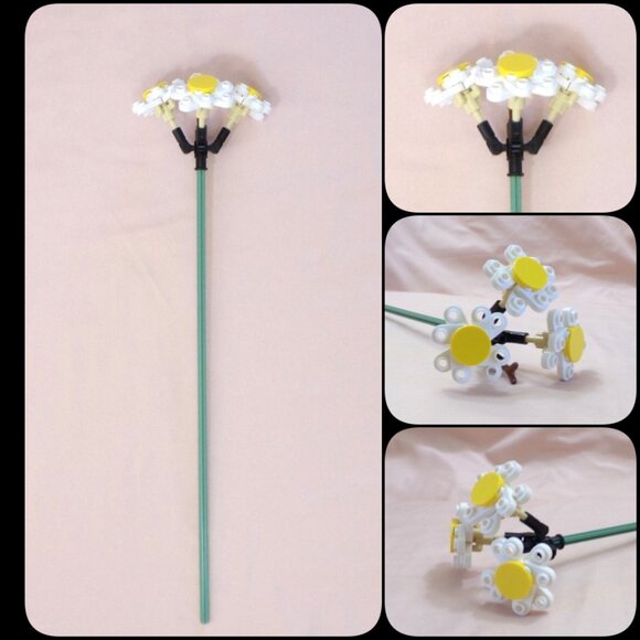 LEGO Botanical Flowers - 1 pcs Common Daisy White - Individual Sale from 10280 - Picture 5 of 5